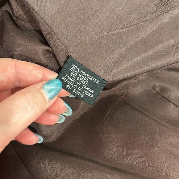 Kasper For A.S.L. Vintage Wool Blend Plaid Single Breasted Blazer Size 10 - Picture 10 of 11